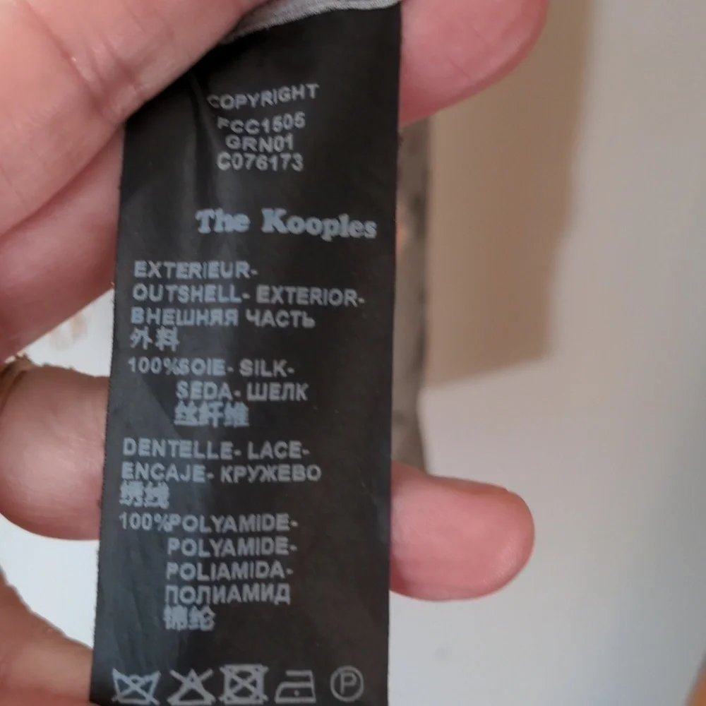 The Kooples Silk Floral Button Down Lace Hem Blouse xs - Picture 9 of 10